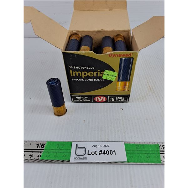 *^ Dynawad 25 Shotshells Imperial Special Long Range 16 Gauge, PICKUP ONLY, PAL REQUIRED