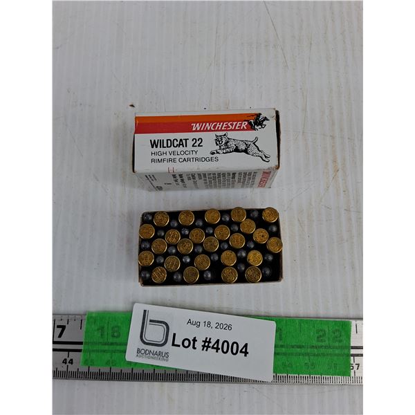 *^ Winchester Wildcat 22 High Velocity Rimfire Cartridges, PICKUP ONLY, PAL REQUIRED
