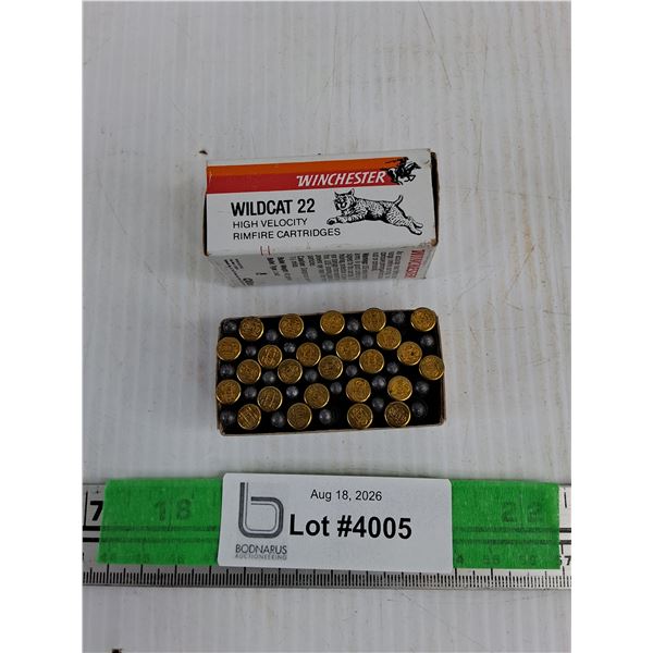 *^ Winchester Wildcat 22 High Velocity Rimfire Cartridges, PICKUP ONLY, PAL REQUIRED
