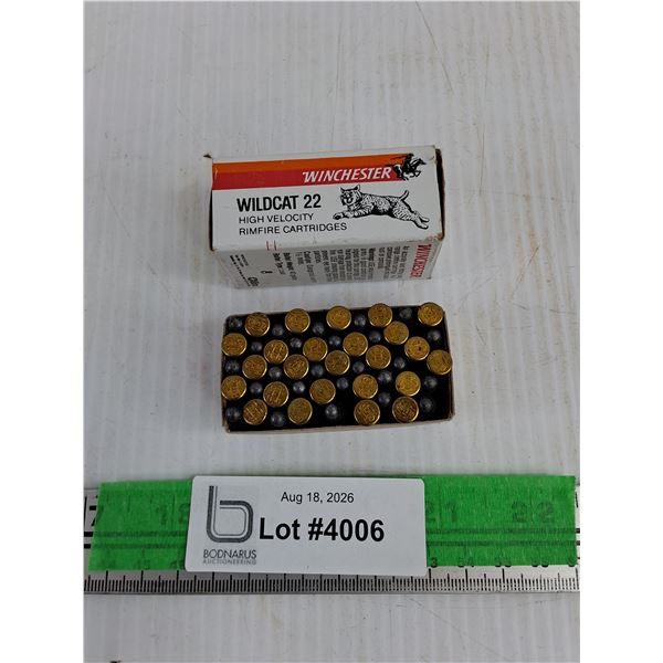 *^ Winchester Wildcat 22 High Velocity Rimfire Cartridges, PICKUP ONLY, PAL REQUIRED