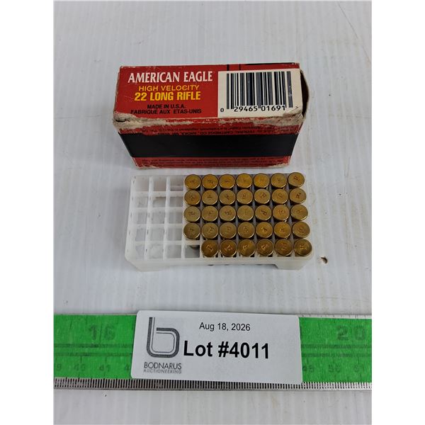 *^ American Eagle High Velocity 22 Long Rifle Rimfire Cartridges, PICKUP ONLY, PAL REQUIRED