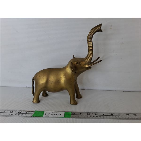 Brass Ornamental Elephant 11" Tall