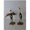 Image 2 : (2) Brass Crane Figurines Up to 13.5"