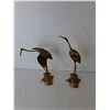 Image 3 : (2) Brass Crane Figurines Up to 13.5"