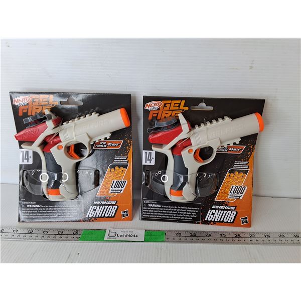(2) Nerf Pro Gelfire Pistols & Goggles, NIB