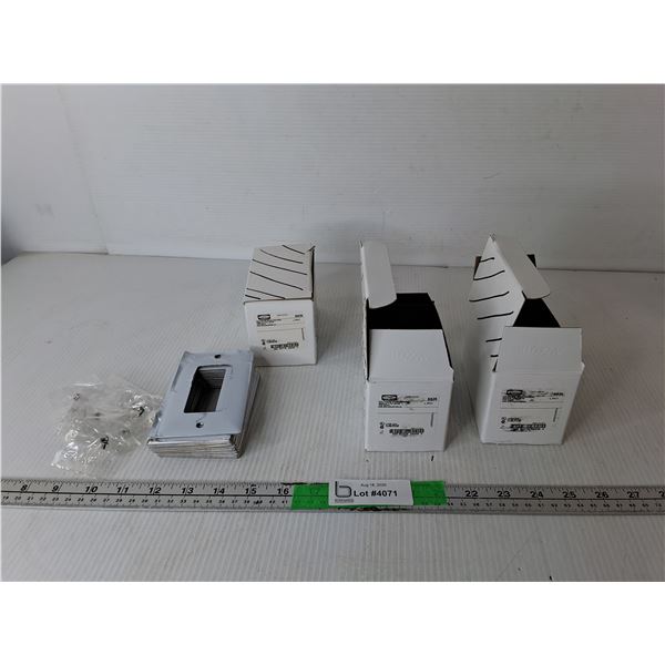 (3) Boxes of Hubbell Wall Plates & Screws