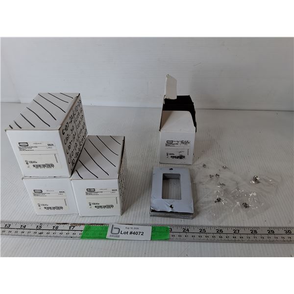 (4) Boxes of Hubbell Wall Plates & Screws