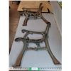 Image 1 : (2) Vintage Cast Iron Bench Ends 30.5" Tall- Can't Ship