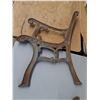 Image 2 : (2) Vintage Cast Iron Bench Ends 30.5" Tall- Can't Ship