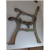 Image 3 : (2) Vintage Cast Iron Bench Ends 30.5" Tall- Can't Ship