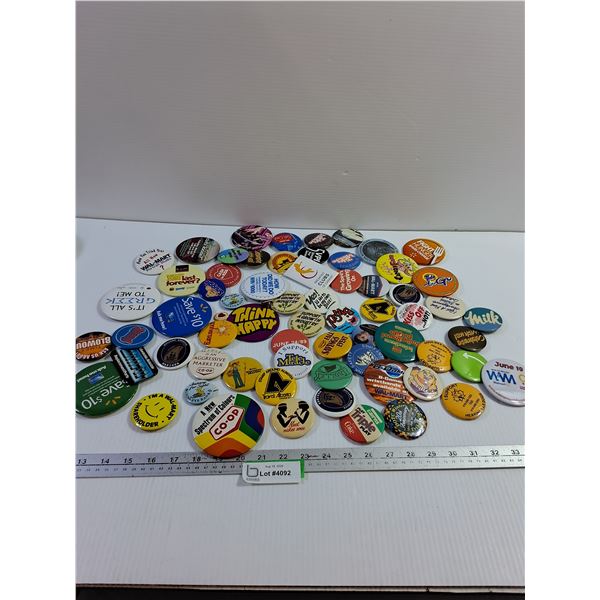 Assorted Pins - Advertisements, Products, Souvenirs