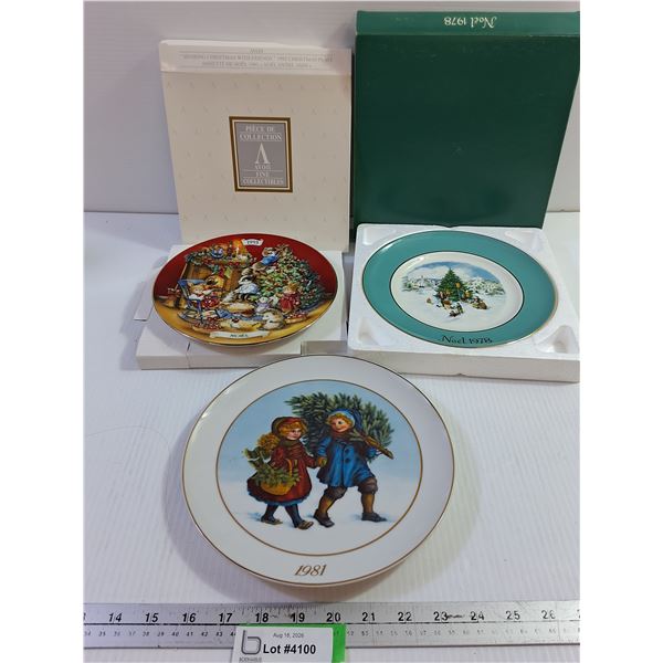Avon Christmas Plates 1978/1981/1993