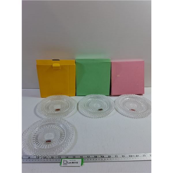 Avon Lead Crystal Plates (4)
