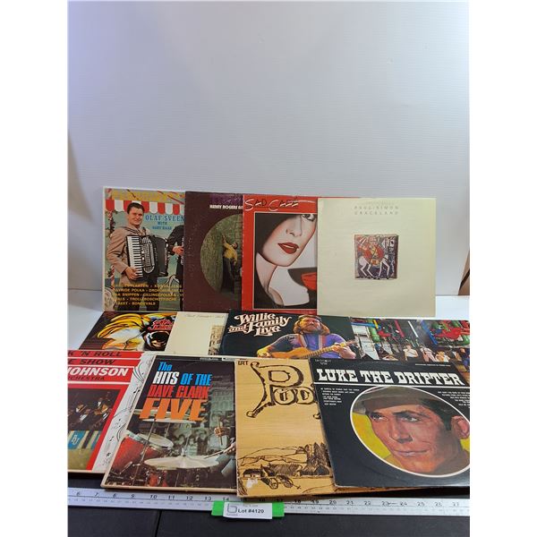 Assorted Records (12) - Kenny Rogers, Buddy Johnson, Willie Nelson, Etc