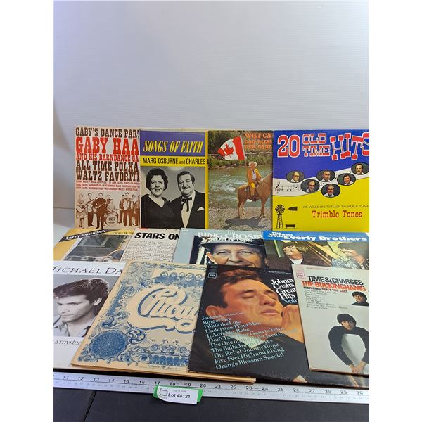 Assorted Records (12) - Bing Crosby, Chicago, Johnny Cash, Etc