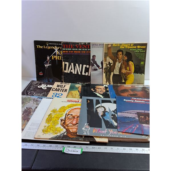 Assorted Record Jackets without Records (13) - Elvis, Johnny Cash, Alabama, Etc