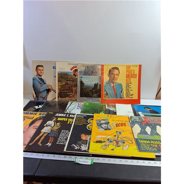 Assorted Record Jackets without Records (16) - George Jones, Ray Price, Charley Pride, Etc