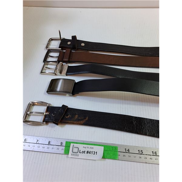 (5) Mens Leather Belts Size 36/38