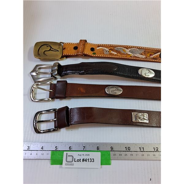 (4) Mens Ducks Unlimited Belts Size 36
