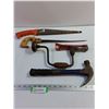 Image 1 : Drill Brace w/ Bits, Saws (2), Hammer