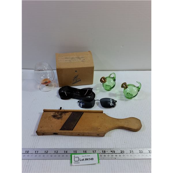 Salt and Pepper Shakers, Cabbage Cutter, Sunglasses, Tealight Holder