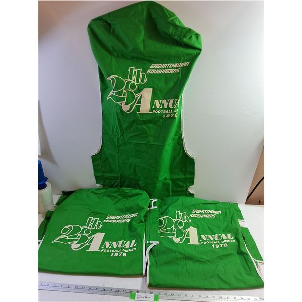 (3) Saskatchewan Roughriders Annual Football Dinner 1978 Chair Covers