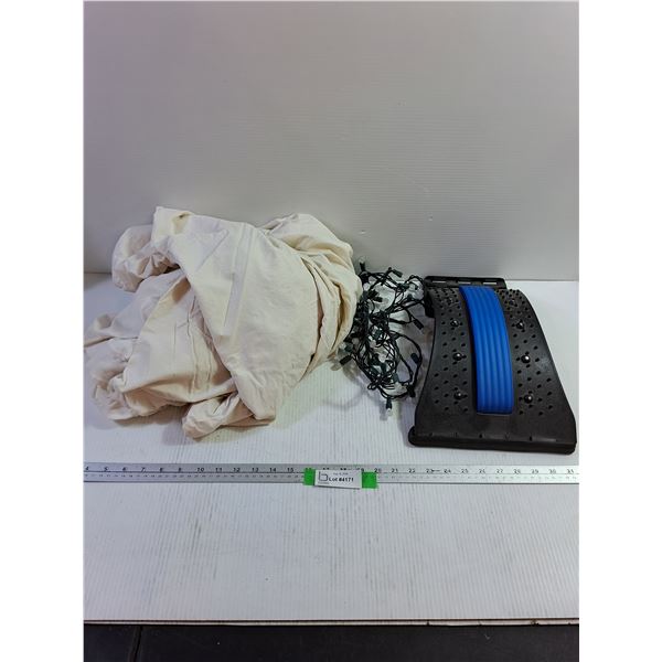 Bed sheet, Back Stretching Device, Christmas Lights - Working