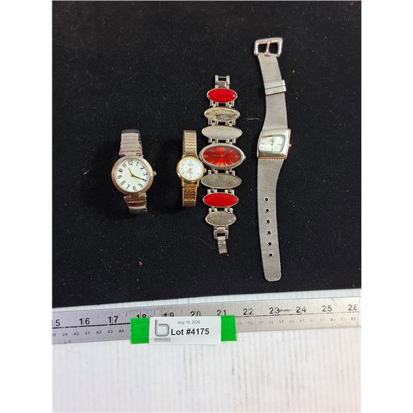 (4) Wrist Watches - TCK, Acqua, Bouche Quartz