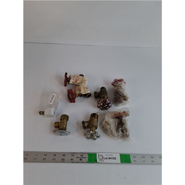 (7) Compression Stop Valves, Nightlight Untested As Is