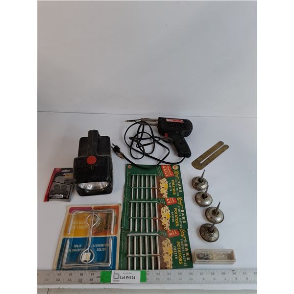 Weller Soldering Gun As Is, (4) Packs Baked Potato Nails, Misc