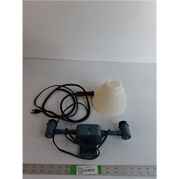 Wall Light Fixture Untested As Is, Glass Lamp Shade