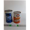 Image 1 : (2) Cans Motor Oil, Sears, Gulf, Pickup Only