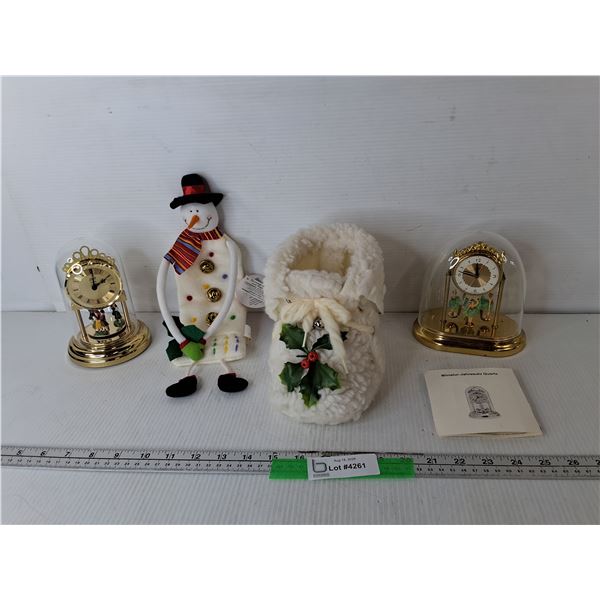 Christmas Decor- Decorative Clocks, Doorknob Hanger, Cup Holder