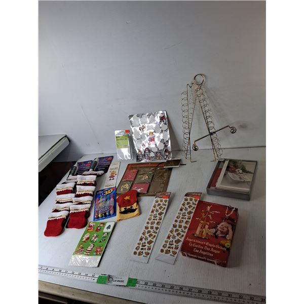 Christmas Stickers, Mini Stocking Kits, Wire Photo Tree, Misc.