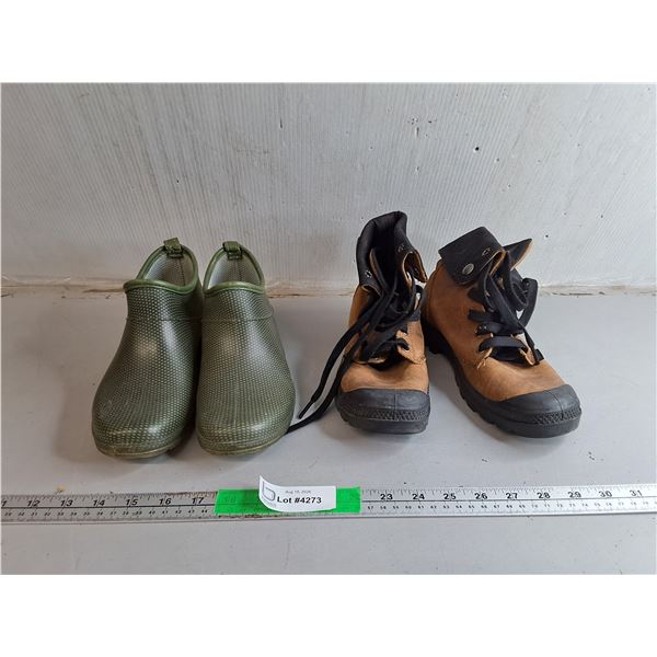 Women's Palladium & Rubber Boots- Both Approx. Size 6