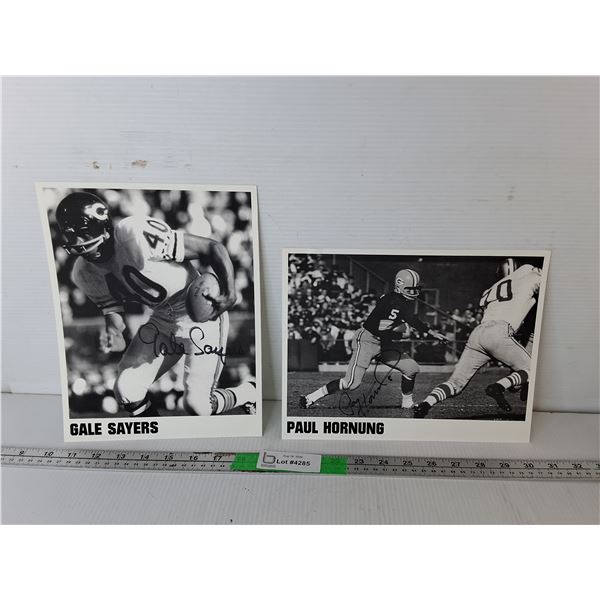 Gale Sayers & Paul Hornung Autographed Photos- Can't Authenticate
