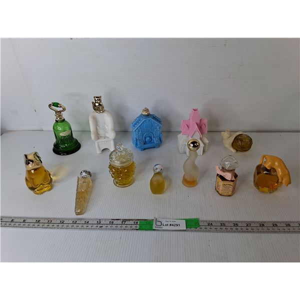 (12) Glass Avon Cologne Bottles- Most Full, Can't Ship