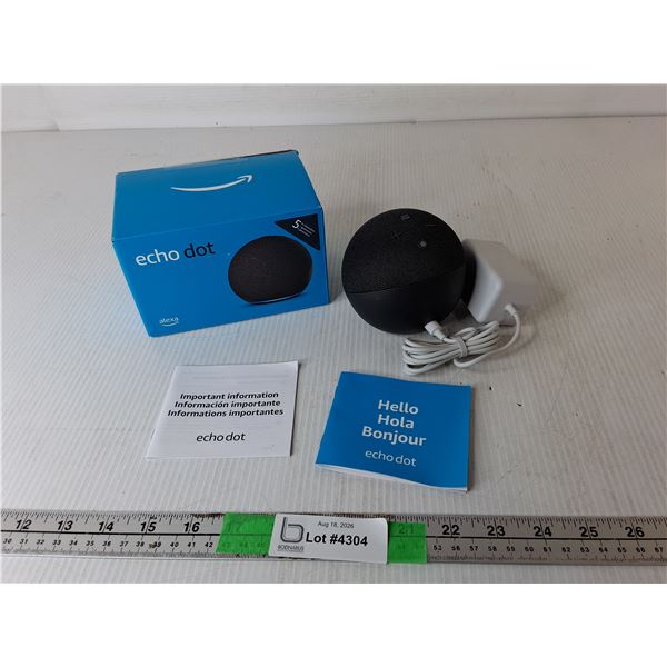 Echo Dot Speaker with Alexa- Powers On