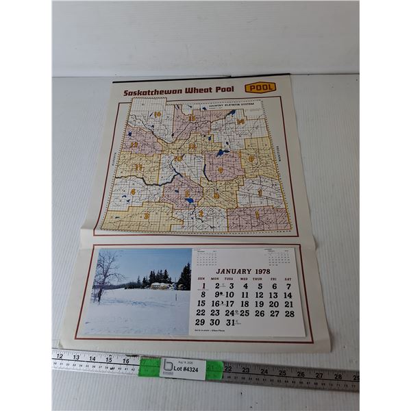 Saskatchewan Wheat Pool 1978 Calendar 23" x 16"