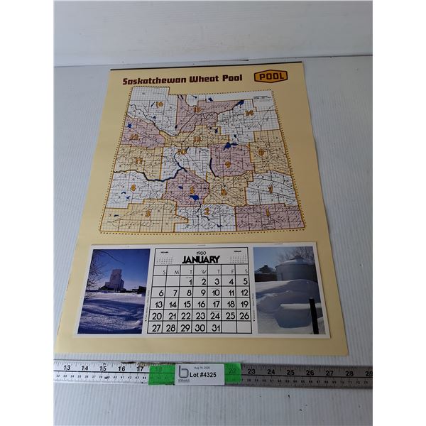 Saskatchewan Wheat Pool 1980 Calendar 22.5" x 16"