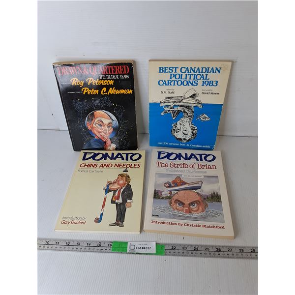 (4) Cartoon Books- Canadian Politics, Andy Donato, The Trudeau Years