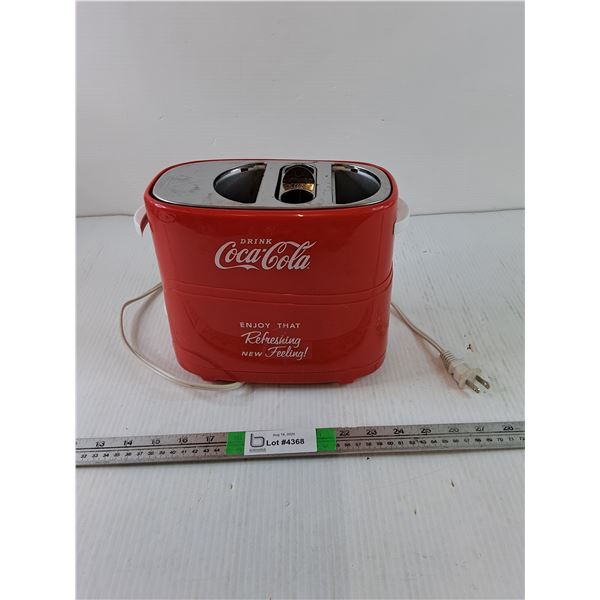 Nostalgia Coca-Cola Pop Up Hot Dog Toaster- Powers On