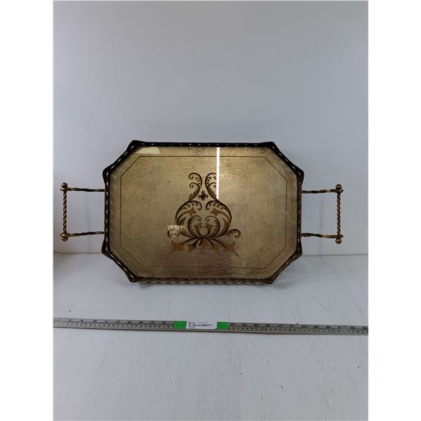 Decorative Serving Tray With Handles- 14.5  x 20 
