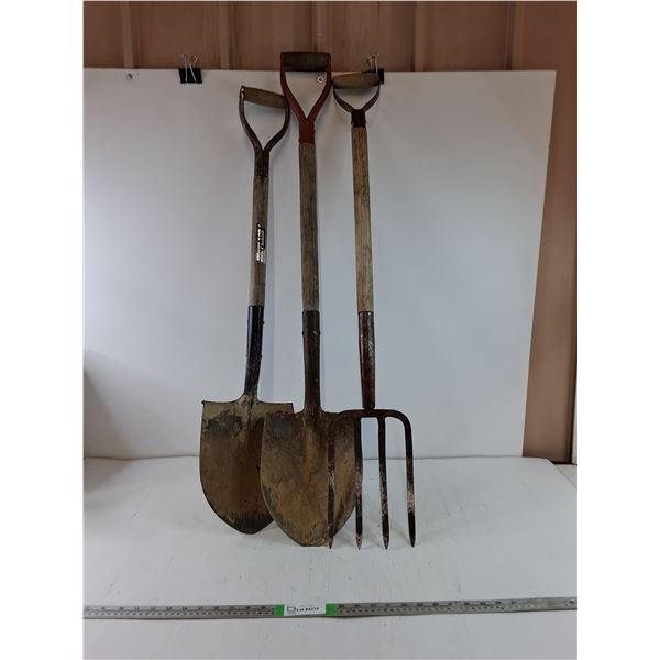 **(2) Shovels, Pitchfork, Pickup Only