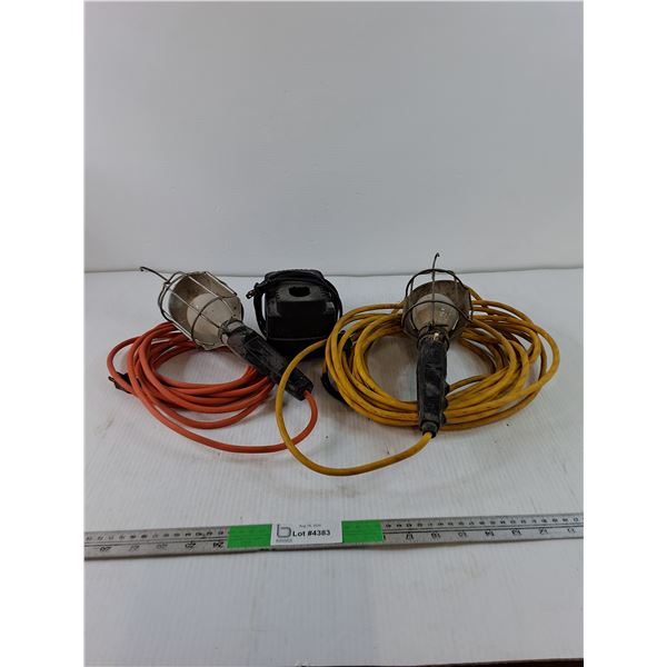 (2) Trouble Lights- Working, Battery Charger- Untested