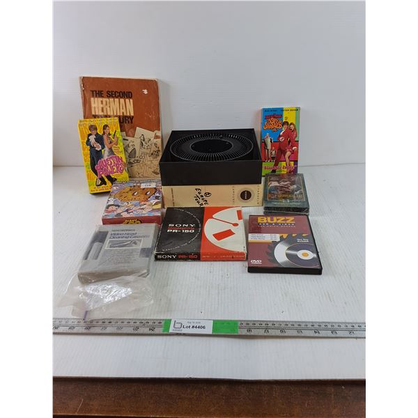 Kodak Slide Carousel, VCR Cleaning Kit, Misc