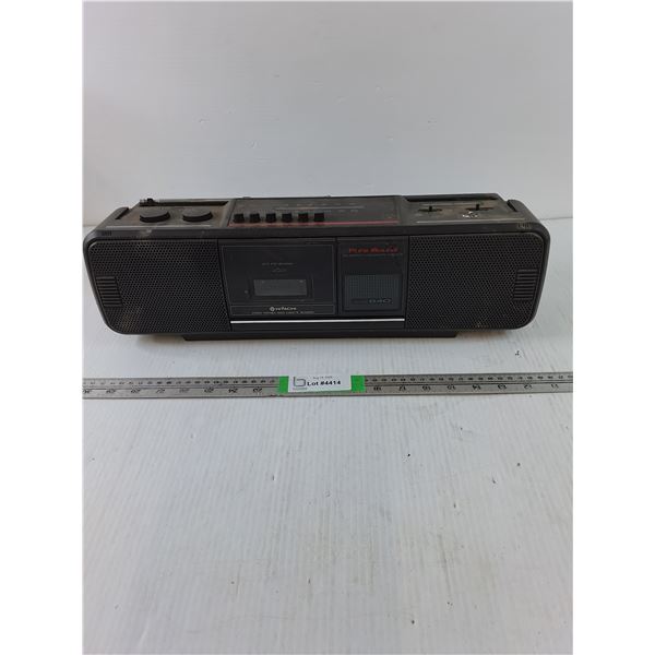 Hitachi Portable Radio/ Cassette Player, Battery Powered- Untested