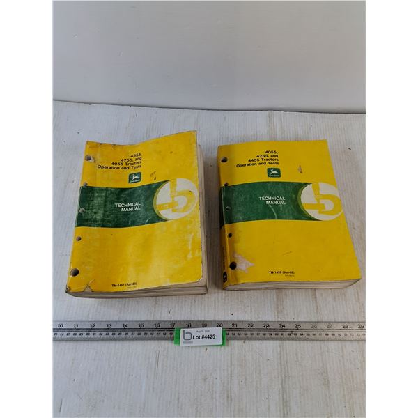 (2) John Deere Technical Manuals, April and June 1989 As-Is