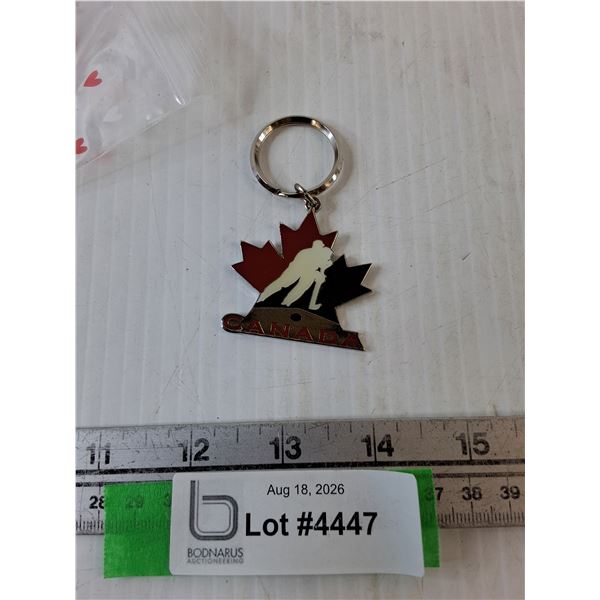 Canadian Hockey Keychain