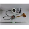 Image 1 : Flashlights, Meat Tenderizer Mallet, Wall Socket, Light Bulb Holder, Shade Bracket